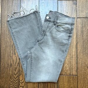 DL1961 Bridget Boot High Rise Instasculpt Crop Jeans 27 Grey